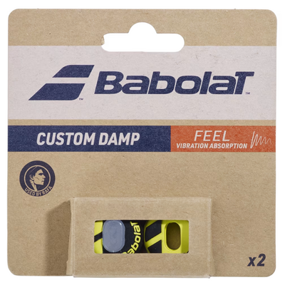 Babolat Custom Damp Vibration Dampeners (Pack of 2) - Yellow/Black