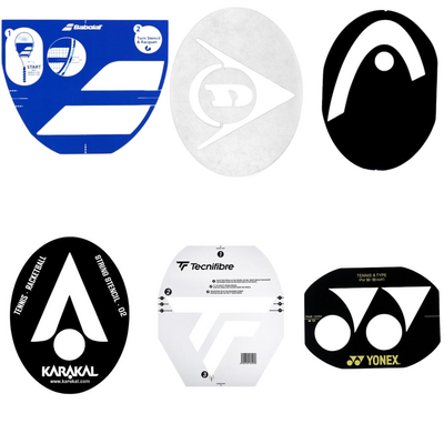 Tennis Racket Brands Stencil Cards