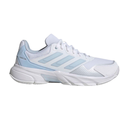 Adidas Womens CourtJam Control 3 Tennis Shoes - Cloud White / Crystal White / Silver Metallic