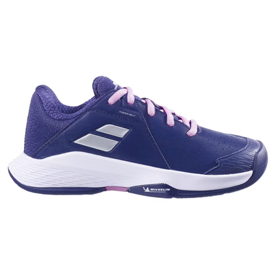 Babolat Girls Propulse 3 All Court Junior Tennis Shoes - Dark Purple/Silver