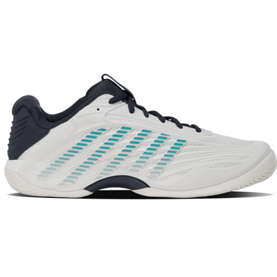 K-Swiss Mens Hypercourt Express 3 Tennis Shoes - Blanc De Blanc/Carbon/Baltic