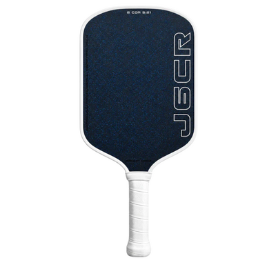 Honolulu J6CR Crystal Blue Endurance Surface Pickleball Paddle - White