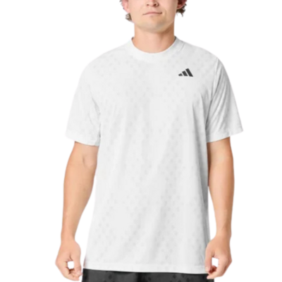 Adidas Mens Club Graphic Tee- White/Dash Grey