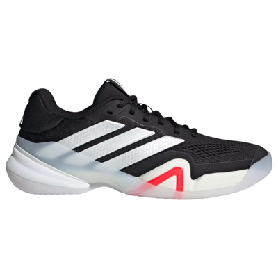 Adidas Mens Barricade 14 Clay Tennis Shoes - Core Black / Zero Metallic / Lucid Red
