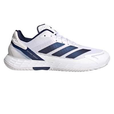 Adidas Mens Defiant Speed 2 Tennis Shoes - Cloud White/Dark Blue/Core Black