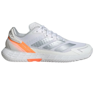 Adidas Womens Defiant Speed 2 Tennis Shoes - White/Orange