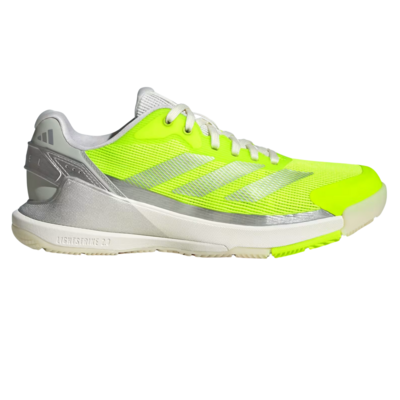 Adidas Womens Crazyquick Light Strike Padel Shoes - Lucid Lemon / Silver Metallic / Wonder Silver