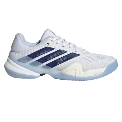 Adidas Womens Barricade 14 Tennis Shoes - Cloud White/ Cyber Metallic/ Dark Blue