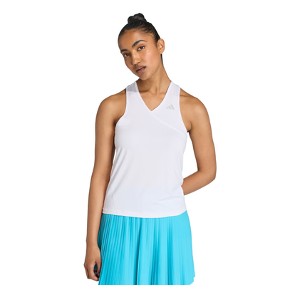 Adidas Womens Club Tank V-Neck - White
