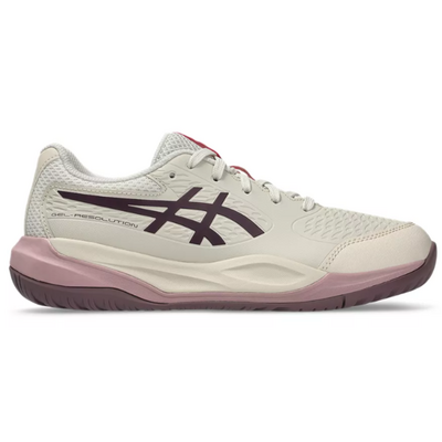 Asics Kids Gel-Resolution X Tennis Shoes - Soft Oat/Dark Aubergine