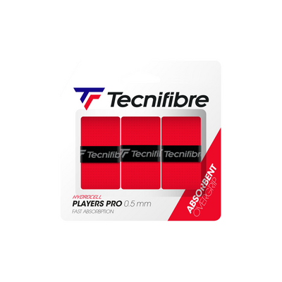 Tecnifibre ATP Pro Players Overgrips (Pack of 3) - Red