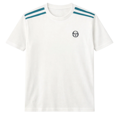 Sergio Tacchini Mens Locchi Tee - Gardenia/Harbour Blue
