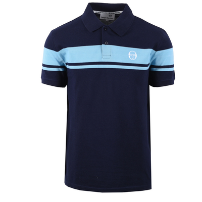 Sergio Tacchini Men Youngline Polo - Maritime Blue/Baltic Sea