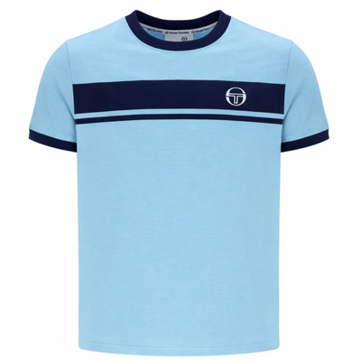 Sergio Tacchini Mens Masters Tee - Baltic Sea/Maritime Blue