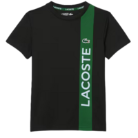 Lacoste Boys Ultra Dry Piqué Tennis T-shirt- Black/Green