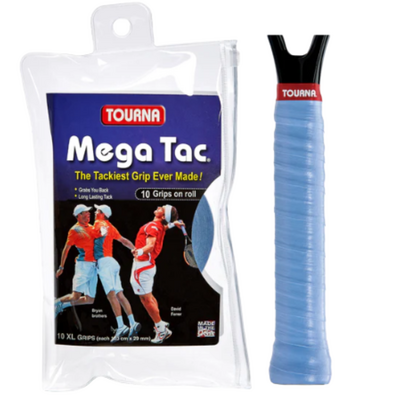 Tourna Mega Tac Overgrips (Pack of 10) - Blue