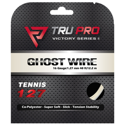 Tru Pro T1 Ghost Wire 16 1.27mm Tennis String Set - White