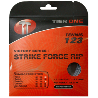 Tru Pro T1 Strike Force Rip 1.28mm Tennis String Set - Grey