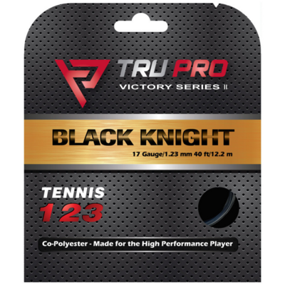 Tru Pro T1 Black Knight 17 1.23mm Tennis String Set - Black