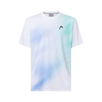 HEAD Mens Topspin T-Shirt - Turquoise/Print Vision