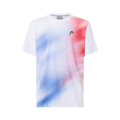 HEAD Mens Topspin T-Shirt - Royal/Print Vision