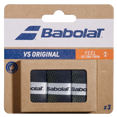 Babolat VS Original Overgrips (Pack of 3) - Black/Fluo