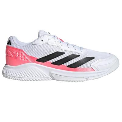 Adidas Mens Courtquick Padel Shoes - Cloud White/Solar Pink/Turbo Black