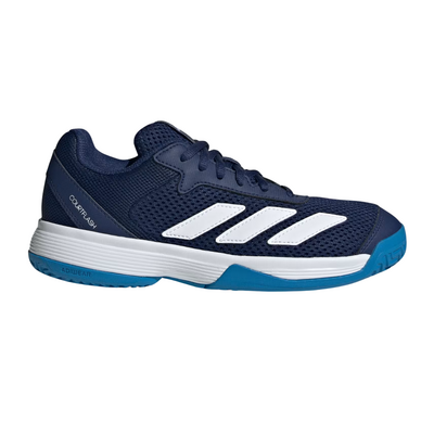 Adidas Kids Courtflash Tennis Shoes - Dark Blue/Cloud White/Bright Blue