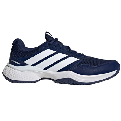 Adidas Mens Gamecourt 3 Wide Tennis Shoes - Dark Blue/Cloud White/Core Black