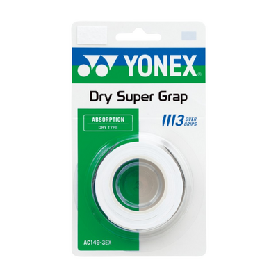 Yonex AC1493EX Dry Super Grap Grips (Pack of 3) - White
