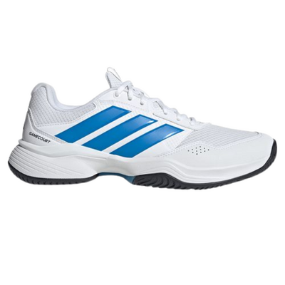 Adidas Mens Gamecourt 3 Tennis Shoes - Cloud White/Lucid Ray Blue/Core Black