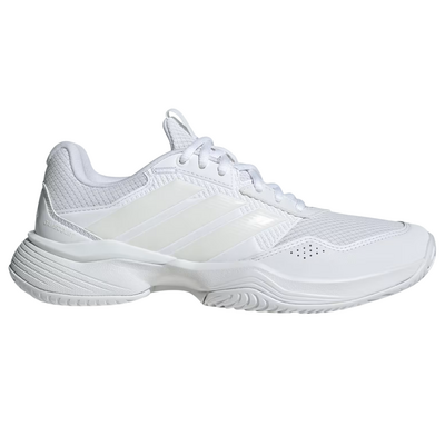 Adidas Womens Gamecourt 3 Tennis Shoes - Cloud White/Zero Metallic