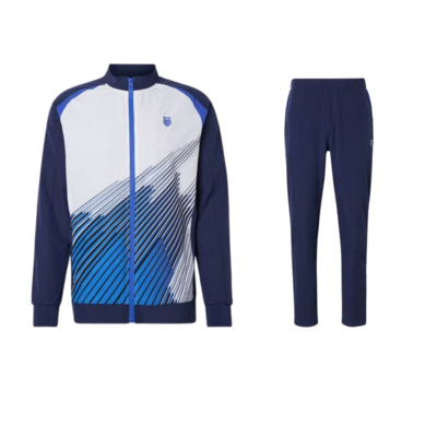 K-Swiss Mens Hypercourt Tracksuit - White/Navy/Dazzling Blue