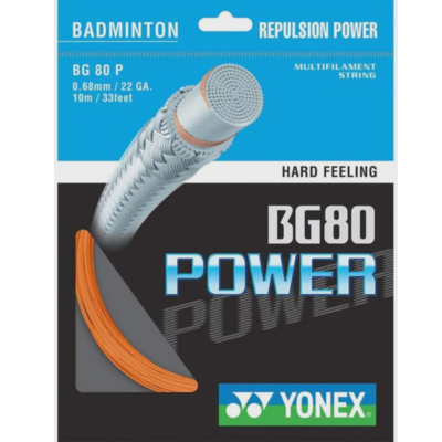 Yonex BG80 Power Badminton String Set - Orange