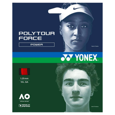 Yonex PolyTour Force Tennis String Set - Bright Red
