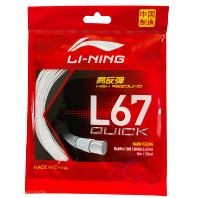 Li-Ning L67 Quick Badminton String Set - Milky White