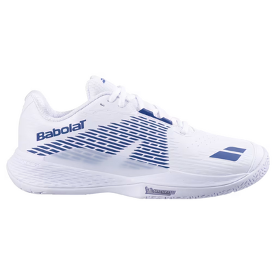 Babolat Mens Propulse Storm All Court (Wide) Tennis Shoes - White/Dark Blue