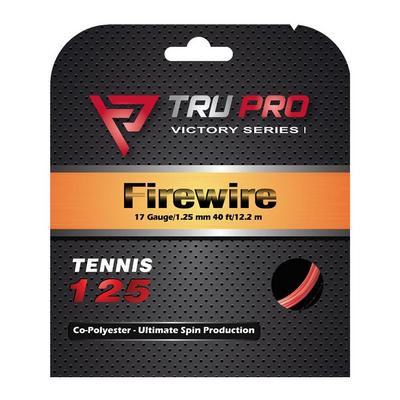 Tru Pro T1 Firewire 17 1.25mm Tennis String Set - Red