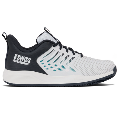 K-Swiss Mens Ultrashot Light Padel Shoes - White/Carbon/Baltic